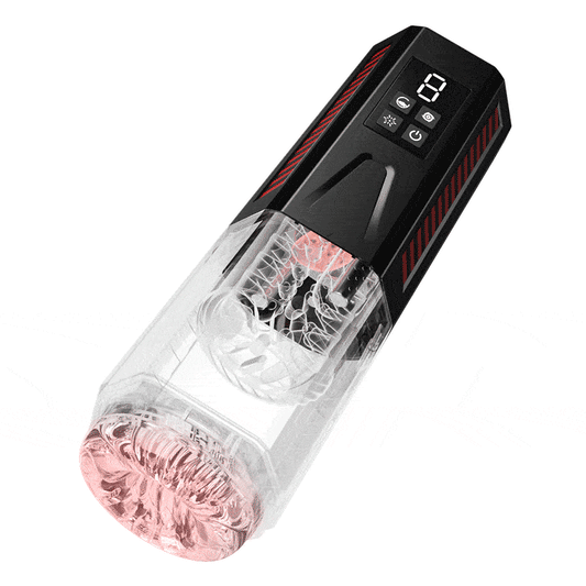 Mars - Oral Dominator 7 vibrierend 7 dehnend 7 rotierend Doppelmotor 4-in-1 Masturbator