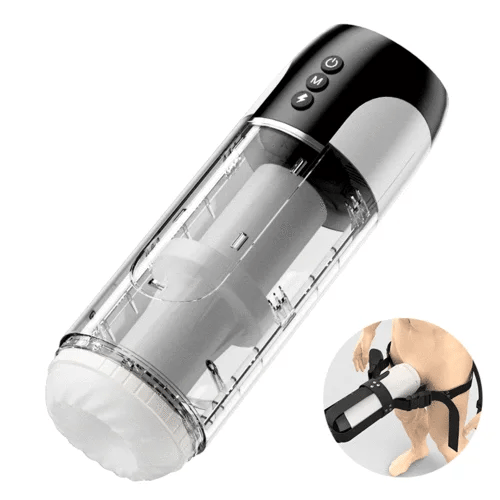 Tragbarer 7-stoßender und vibrierender, erhitzender Vocal-Masturbationsbecher