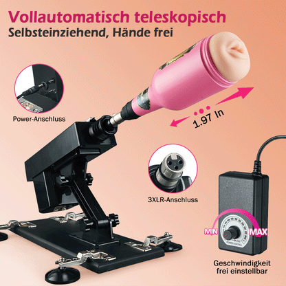 Azax - Ultimatives Vergnügen mit der Top-bewerteten Sexmaschine – 7 Zubehörteile, automatisches Stoßen, anale Liebe