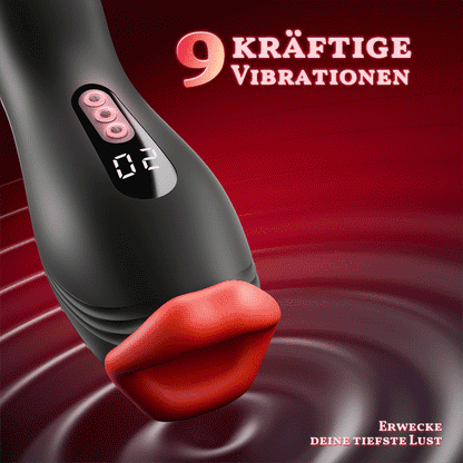 Verzauberung - 9 Vibrationen 4 Saugungen Klammernde Saugung Oralsimulation Männer-Masturbator