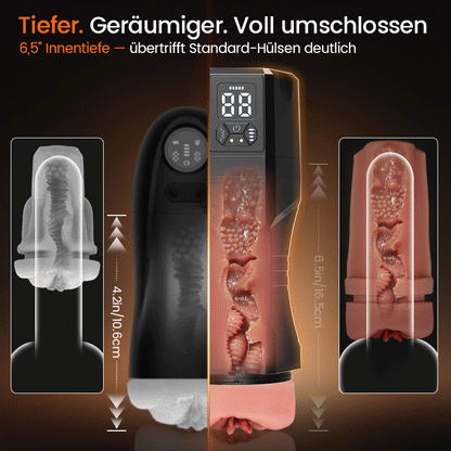 Captain Titan - 6,5 Zoll Massives Real Feel Ergonomischer Griff Unschlagbares Preis-Leistungs-Verhältnis Blowjob Stroker