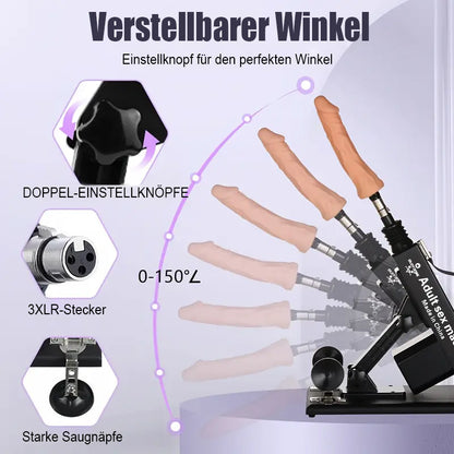 Ultimatives Vergnügen mit der Top-bewerteten Sexmaschine – 7 Zubehörteile, automatisches Stoßen, anale Liebe