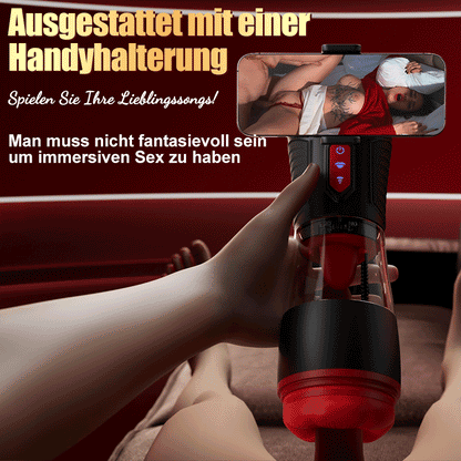 【Versand am 20. August】Liebesbiss- 9 vibrierende, 9 saugende, 9 rotierende, hörbare männliche Masturbatoren mit Ko