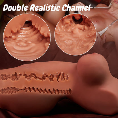 【freies Heizelement 】Vicky Voluptuous Doll: Realistische braune Haut und Doppeltunnel für wilden Spaß