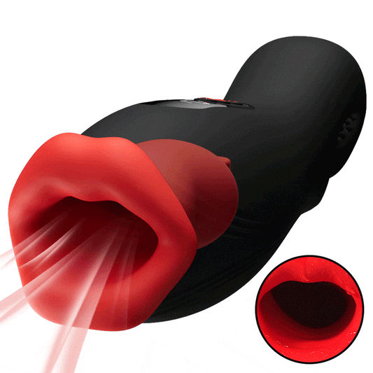 Verzauberung - 9 Vibrationen 4 Saugungen Klammernde Saugung Oralsimulation Männer-Masturbator