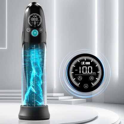 BathFun - Professionelle Penis-Pumpe Leistungsstarkes Vakuum  Vollständig wasserdicht  Intelligente Trainingsfunktion